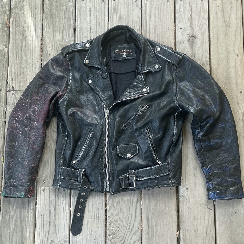 Wilson's Leather "punk" Motorcycle Jacket L/XL